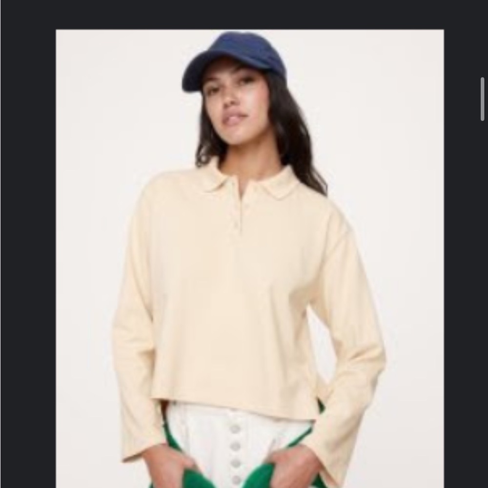 NEW Banana Republic Long Sleeve Polo / Rugby Shirt - L